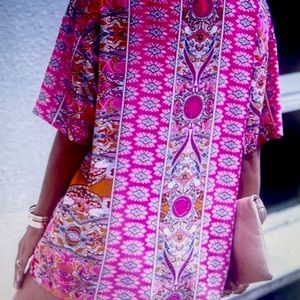 COPY - Paisley print open front kimono and short set